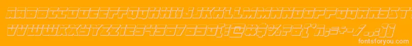 Libertylegion3Dlaserital Font – Pink Fonts on Orange Background