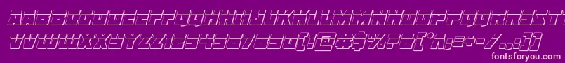 Libertylegion3Dlaserital Font – Pink Fonts on Purple Background