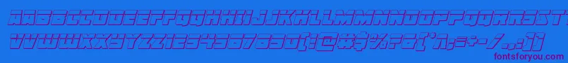 Libertylegion3Dlaserital Font – Purple Fonts on Blue Background