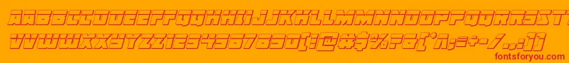 Libertylegion3Dlaserital Font – Red Fonts on Orange Background