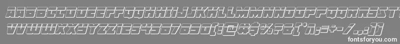 Libertylegion3Dlaserital Font – White Fonts on Gray Background