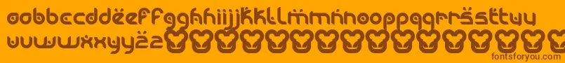 MoogwaiNormal Font – Brown Fonts on Orange Background