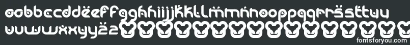 MoogwaiNormal-fontti – valkoiset fontit mustalla taustalla