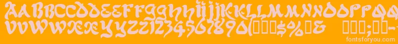 Police JacamarsskBold – polices roses sur fond orange