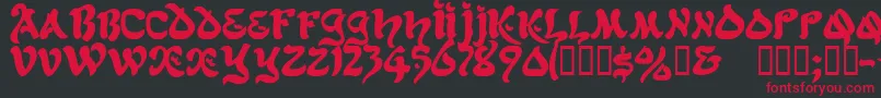 JacamarsskBold Font – Red Fonts on Black Background