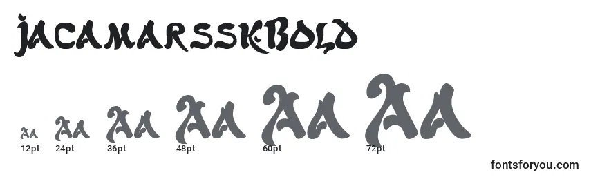 Размеры шрифта JacamarsskBold