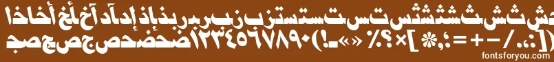 フォントDamascusttItalic – 茶色の背景に白い文字