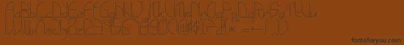 fuente Ginkgocut – Fuentes Negras Sobre Fondo Marrón