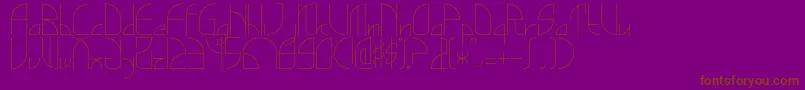 Ginkgocut Font – Brown Fonts on Purple Background