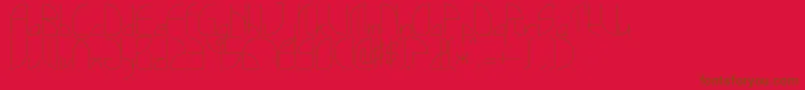 Ginkgocut Font – Brown Fonts on Red Background