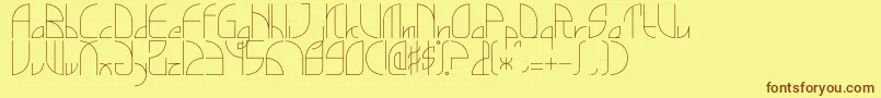 Ginkgocut Font – Brown Fonts on Yellow Background