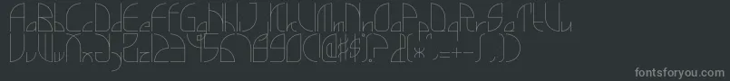 Ginkgocut-Schriftart – Graue Schriften auf schwarzem Hintergrund