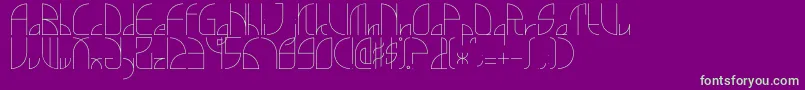 Ginkgocut Font – Green Fonts on Purple Background