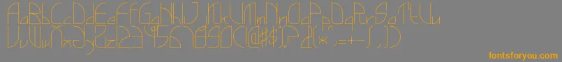 フォントGinkgocut – オレンジの文字は灰色の背景にあります。