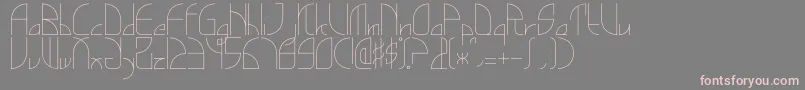 Ginkgocut-Schriftart – Rosa Schriften auf grauem Hintergrund
