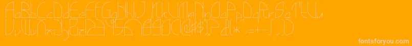 Ginkgocut Font – Pink Fonts on Orange Background