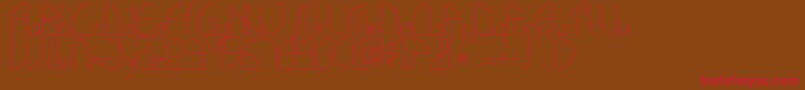 Ginkgocut Font – Red Fonts on Brown Background