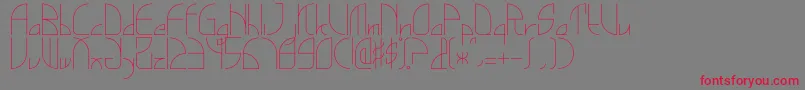 Ginkgocut Font – Red Fonts on Gray Background