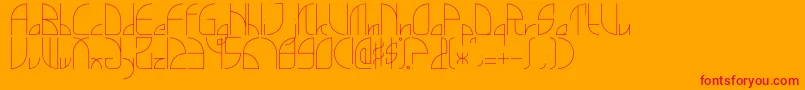 Ginkgocut Font – Red Fonts on Orange Background