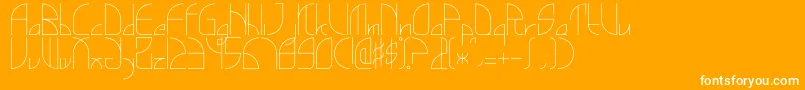 フォントGinkgocut – オレンジの背景に白い文字
