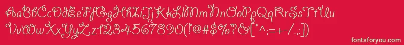 GiddyupWeb Font – Green Fonts on Red Background