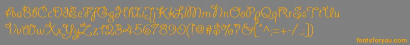 GiddyupWeb Font – Orange Fonts on Gray Background