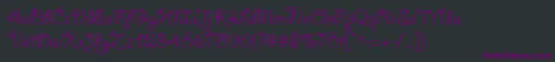 Fonte GiddyupWeb – fontes roxas em um fundo preto
