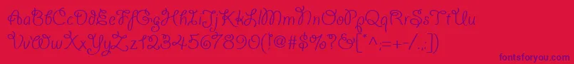 GiddyupWeb Font – Purple Fonts on Red Background