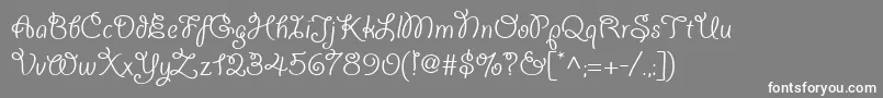 フォントGiddyupWeb – 灰色の背景に白い文字