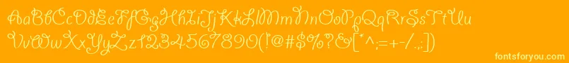 GiddyupWeb Font – Yellow Fonts on Orange Background