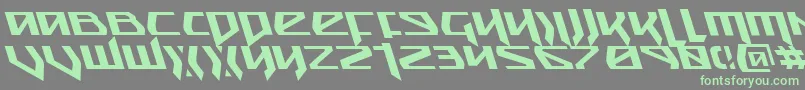 Police SnubfighterLeftalic – polices vertes sur fond gris