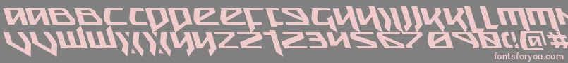 Шрифт SnubfighterLeftalic – розовые шрифты на сером фоне