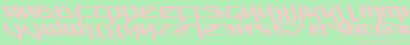 SnubfighterLeftalic Font – Pink Fonts on Green Background