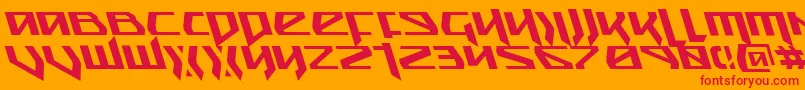SnubfighterLeftalic Font – Red Fonts on Orange Background