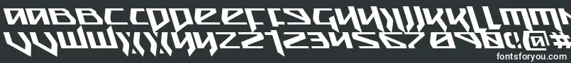 フォントSnubfighterLeftalic – 黒い背景に白い文字