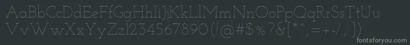 Шрифт Josefinslab Thin – серые шрифты на чёрном фоне