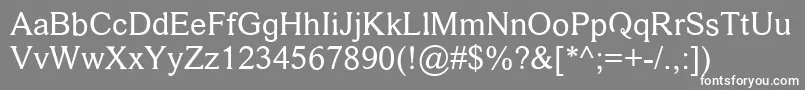 フォントDamaseV.2 – 灰色の背景に白い文字