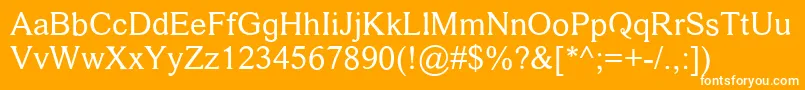 フォントDamaseV.2 – オレンジの背景に白い文字