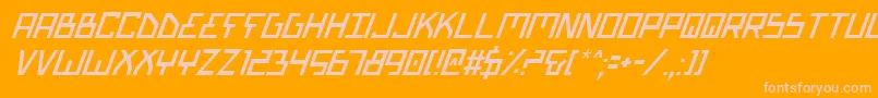 Biotypi Font – Pink Fonts on Orange Background