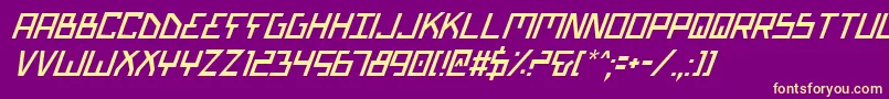 Biotypi Font – Yellow Fonts on Purple Background