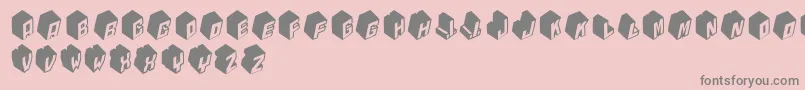 TypobricksBold Font – Gray Fonts on Pink Background