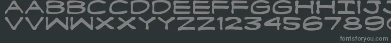 Czcionka Fanboyhc – szare czcionki na czarnym tle