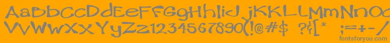 Ham Font – Gray Fonts on Orange Background