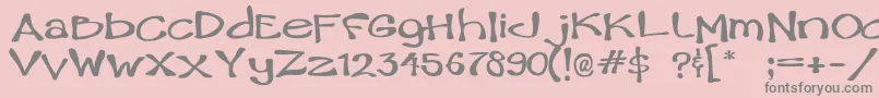 Ham Font – Gray Fonts on Pink Background
