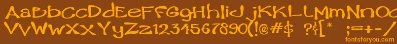 Ham Font – Orange Fonts on Brown Background