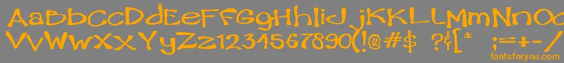 Ham Font – Orange Fonts on Gray Background