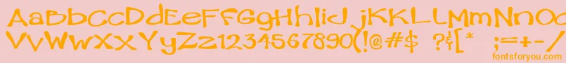 Ham Font – Orange Fonts on Pink Background
