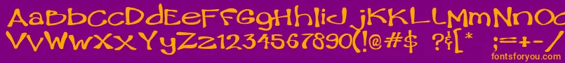 Ham Font – Orange Fonts on Purple Background