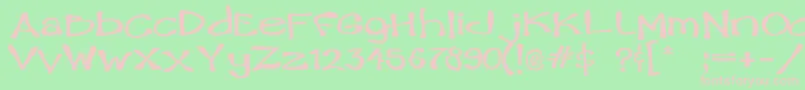 Ham Font – Pink Fonts on Green Background