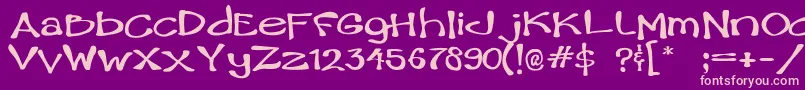 Ham Font – Pink Fonts on Purple Background